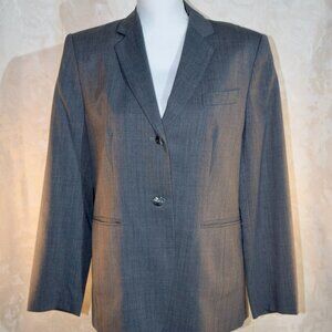 Talbots Classic Gray Wool Blend Blazer | Size 10